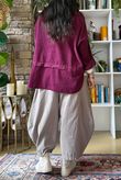 Bateau Needlecord Lazy Layer Top Aubergine